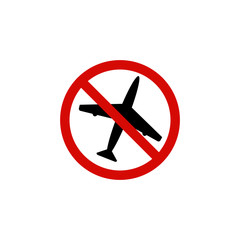 No airplane sign label vector