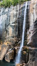 Vernal Waterfall In Yosemite National Park In California, USA