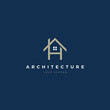 letter H house architecture logo luxury