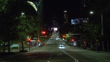 Only A Few People Traveling On The Streets Of Sydney Due To The Corona Virus Spread - Wide Shot