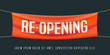 Grand opening or re-opening vector illustration, background for new store, etc