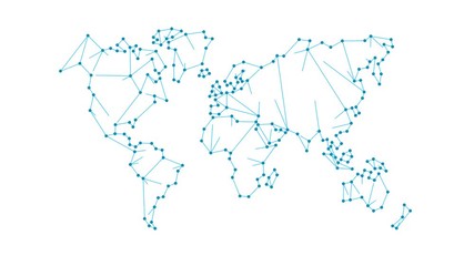 dots makes global world map, world dots connecting line, global wireframe polygonal lines, connect w
