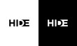 Hide word for logo design concept editable 