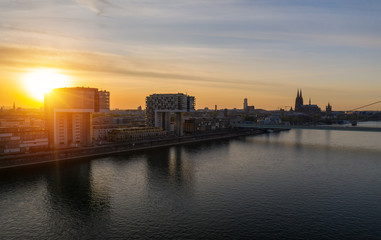 Poster - Cologne aerial photo during spring