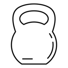 Sticker - Sport kettlebell icon. Outline sport kettlebell vector icon for web design isolated on white background