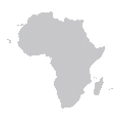 Wall Mural - Africa map made from halftone dot pattern