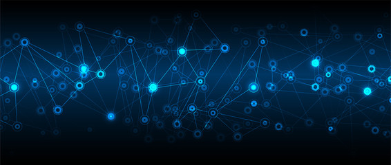 Aufkleber - Abstract tech background. Futuristic technology interface