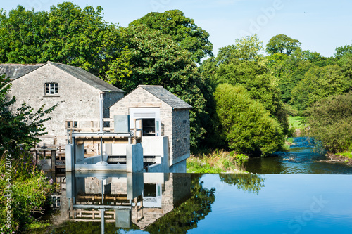 Cuadros en Lienzo Heron Corn Mill on the river Bela Beetham Cumbria UK