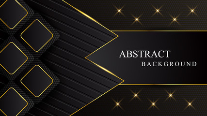 Black and gold modern luxury background