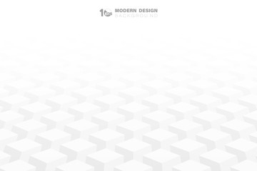 Wall Mural - abstract geometric square 3d shape pattern artwork background. illustration vector eps10