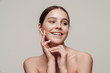 © Drobot Dean - Image of happy nice shirtless woman smiling and looking aside