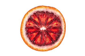 Sicilian orange slice on a white background