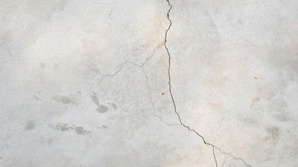 Wall Mural - cracked concrete wall, white cement wall background