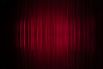 theatrical dark red velvet curtain. texture background for design.
