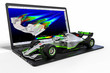 3D render image representing a formula one aerodynamic design process 