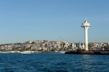 Marine Radio Beacon - A Radar Tower Of The Maritime Administration On The Shores Of The Bosphorus In Istanbul