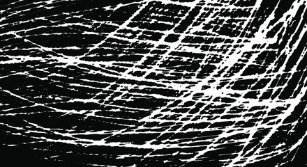 Scratched Grunge Urban Background Texture Vector. Dust Overlay Distress Grainy Grungy Effect. Distressed Backdrop Vector Illustration. Isolated Black on White Background. EPS 10.