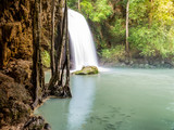 Fototapeta  - Waterfall and pond  in Erawan National park