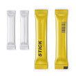 © prah - 3D Realistic White And Gold Sachet Stick Packaging