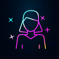 Poster - Woman young avatar nolan icon. Simple thin line, outline vector of avatar icons for ui and ux, website or mobile application