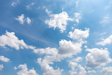 Blue sky background with clouds' natural background.