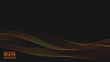 © julimur - Abstract black background with golden light waves. Vector abstract shiny color gold waves design element on dark background. Vector illustration. Template luxury design.