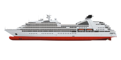 cruise ship isolated