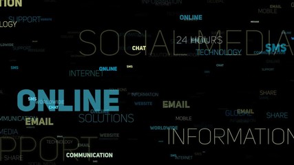 Wall Mural - global communication information words background