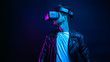 © Gabi Moisa - Handsome young man using a virtual reality headset