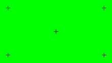 Green Screen, Chromakey Background. Blank Green Background With VFX Motion Tracking Markers. Chroma Key Background For Keying, Motion Graphic And Video Effects. Vector