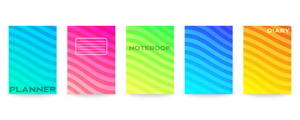 Poster - Minimal vector abstract cover notebook design. Planner and diary cover for print. Abstract design for copybook brochures and school books. Notebook paper. Brochure, book, magazine template