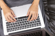 © Patcharin - Hand typing on  computer keyboard. . Business and Technology Concepts.