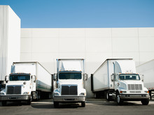 Trucks And Warehouse