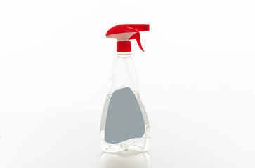 Wall Mural - Cleaning spray bottle isolated against white background.