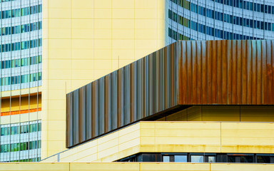 Poster - Abstract Business office building architecture in Modern City Vienna reflex