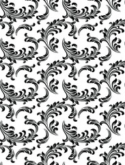  Damask pattern vector element. Classic luxury old-fashioned ornament grunge background. Royal victorian texture for wallpaper, textile, fabric, wrapping. Exquisite floral baroque patterns.