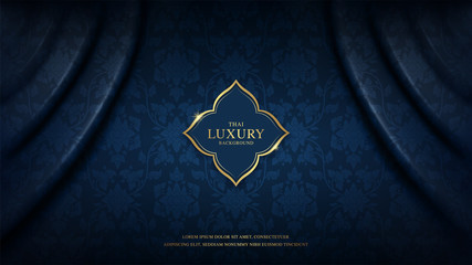Thai art luxury banner, background pattern decoration for printing, flyers, poster, web, banner, brochure and card concept vector illustration