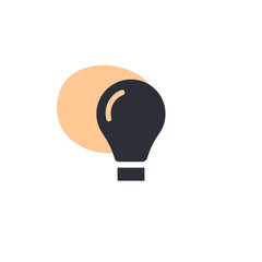 Wall Mural - Lightbulb -  Modern App Button