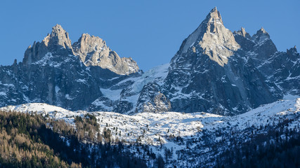 Paysage des Alpes françaises en hiver