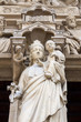 Statues of saints, angels and kings of the Notre-Dame de Paris.