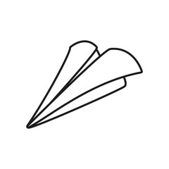 Sticker - paper plane icon, line style