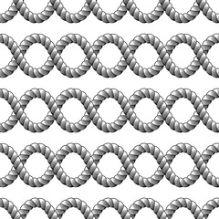 Rope seamless pattern, trendy vector wallpaper background. Weaving or fishing net macro detailed endless illustration.