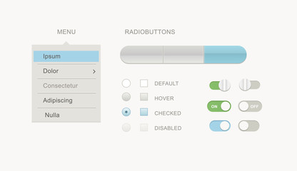 vector UI set for apps and computer programms