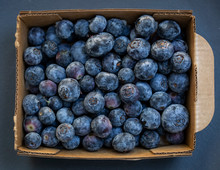 Box Of Fresh Blueberries