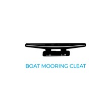 Black Boat Mooring Cleat Logo Icon Vector