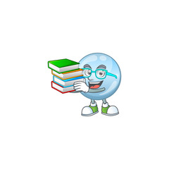 Canvas Print - A mascot design of collagen droplets student character with book