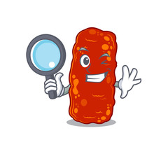 Sticker - Smart Detective of acinetobacter bacteria mascot design style with tools