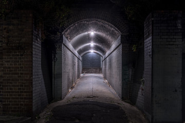 Wall Mural - spooky pedestrian tunnel