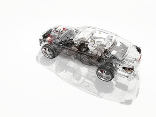 Poster - Transparent model cars.