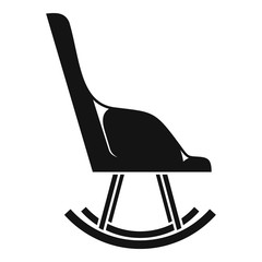 Poster - Modern rocking chair icon. Simple illustration of modern rocking chair vector icon for web design isolated on white background